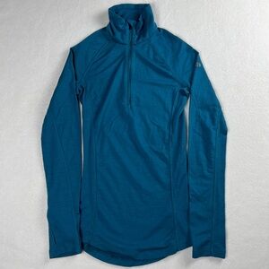 Icebreaker Women's Merino 150 Zone Long‎ Sleeve Half Zip Thermal Top Green? XS